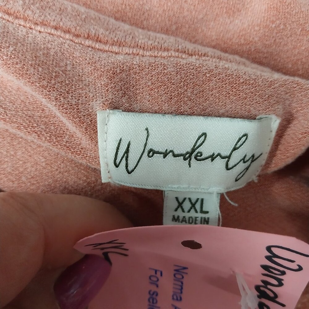 3496 Size XXL Wonderly Upcycled Mineral Washed Oversized Top. - Picture 3 of 6